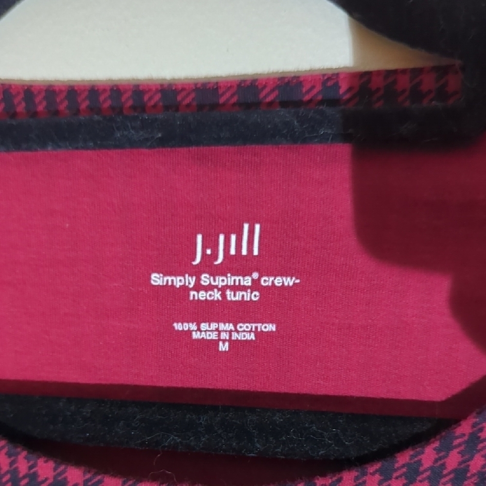 J. Jill Red and Black Plaid Tunic - Picture 3 of 7